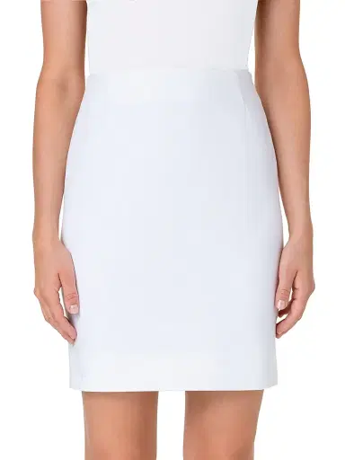 Akris punto Women's Jersey Mini Skirt - Cream | Thumbnail 3 Akris punto Women's Jersey Mini Skirt - Cream | Thumbnail 3