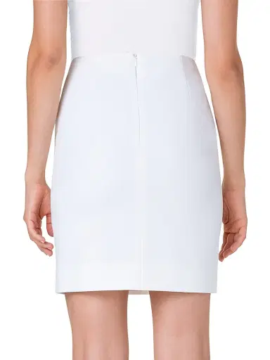 Akris punto Women's Jersey Mini Skirt - Cream | Thumbnail 5 Akris punto Women's Jersey Mini Skirt - Cream | Thumbnail 5