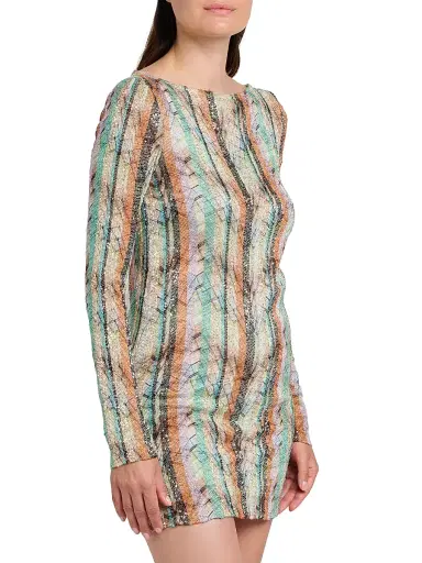 Missoni Women's Chevron & Striped Minidress - Light Multi | Thumbnail 4 Missoni Women's Chevron & Striped Minidress - Light Multi | Thumbnail 4