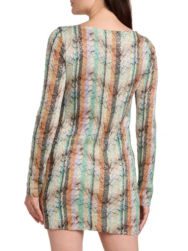 Missoni Women's Chevron & Striped Minidress - Light Multi | Thumbnail 5 Missoni Women's Chevron & Striped Minidress - Light Multi | Thumbnail 5