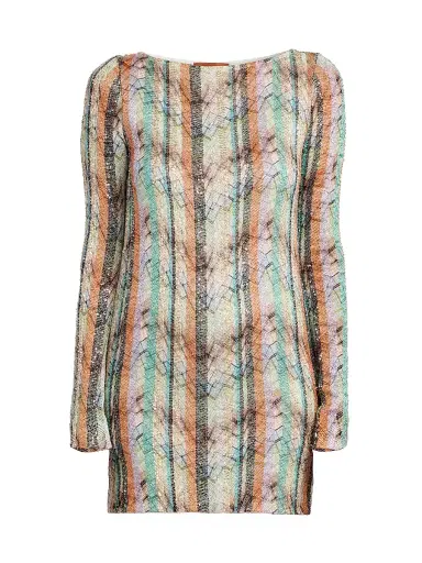 Missoni Women's Chevron & Striped Minidress - Light Multi | Thumbnail 1 Missoni Women's Chevron & Striped Minidress - Light Multi | Thumbnail 1