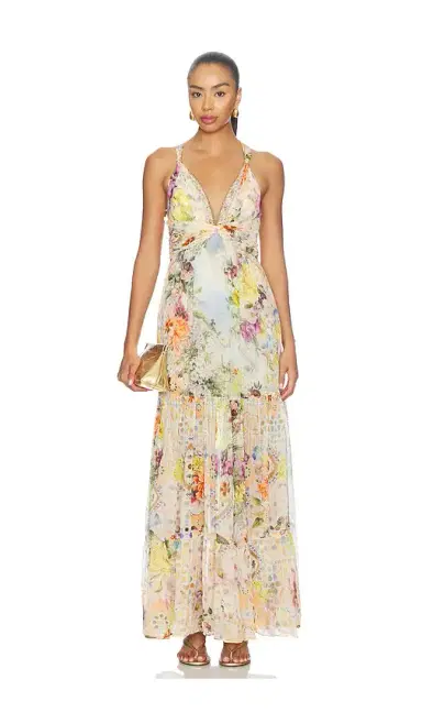 Camilla Bead Strap Gathered Panel Dress | Thumbnail 1 Camilla Bead Strap Gathered Panel Dress | Thumbnail 1