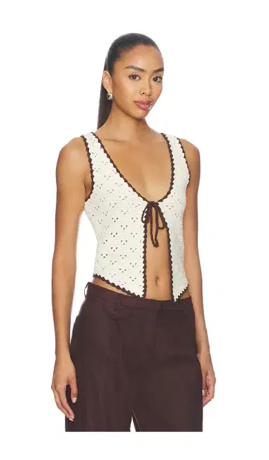 MAJORELLE Nadyne Tie Front Top | Thumbnail 2 MAJORELLE Nadyne Tie Front Top | Thumbnail 2