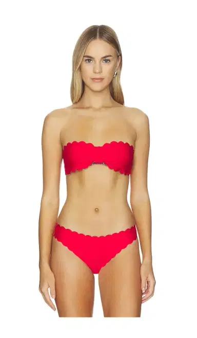 PQ X Alice + Olivia Reversible Scallop Bandeau Bikini Top | Thumbnail 2 PQ X Alice + Olivia Reversible Scallop Bandeau Bikini Top | Thumbnail 2