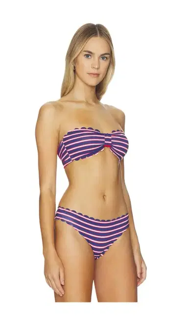 PQ X Alice + Olivia Reversible Scallop Bandeau Bikini Top | Thumbnail 3 PQ X Alice + Olivia Reversible Scallop Bandeau Bikini Top | Thumbnail 3