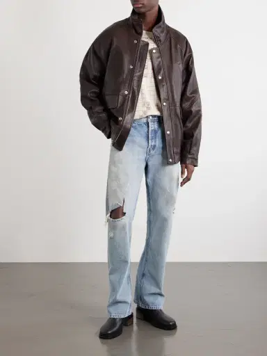 Enfants Riches Déprimés Prince Phillip’s Childhood Panelled Full-Grain Leather Jacket - Men | Thumbnail 2 Enfants Riches Déprimés Prince Phillip’s Childhood Panelled Full-Grain Leather Jacket - Men | Thumbnail 2