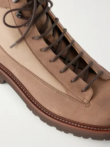 Brunello Cucinelli Nylon-Trimmed Suede Hiking Boots - Men | Thumbnail 5 Brunello Cucinelli Nylon-Trimmed Suede Hiking Boots - Men | Thumbnail 5