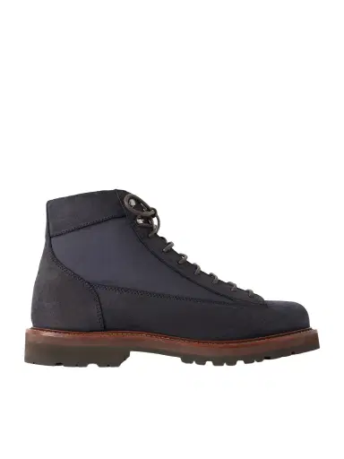 Brunello Cucinelli Nylon-Trimmed Suede Hiking Boots - Men | Thumbnail 1 Brunello Cucinelli Nylon-Trimmed Suede Hiking Boots - Men | Thumbnail 1