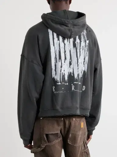 Enfants Riches Déprimés Djagilve's Grave Distressed Printed Cotton-Jersey Zip-Up Hoodie - Men | Thumbnail 4 Enfants Riches Déprimés Djagilve's Grave Distressed Printed Cotton-Jersey Zip-Up Hoodie - Men | Thumbnail 4