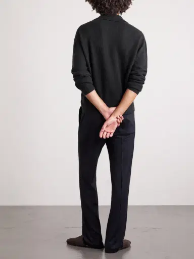 Tom Ford Cashmere and Silk-Blend Polo Sweater - Men | Thumbnail 4 Tom Ford Cashmere and Silk-Blend Polo Sweater - Men | Thumbnail 4