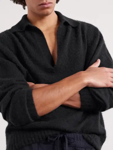 Tom Ford Cashmere and Silk-Blend Polo Sweater - Men | Thumbnail 5 Tom Ford Cashmere and Silk-Blend Polo Sweater - Men | Thumbnail 5