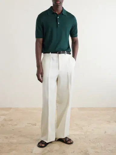 Tom Ford Cashmere and Silk-Blend Polo Shirt - Men | Thumbnail 2 Tom Ford Cashmere and Silk-Blend Polo Shirt - Men | Thumbnail 2