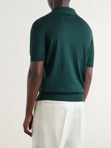 Tom Ford Cashmere and Silk-Blend Polo Shirt - Men | Thumbnail 4 Tom Ford Cashmere and Silk-Blend Polo Shirt - Men | Thumbnail 4