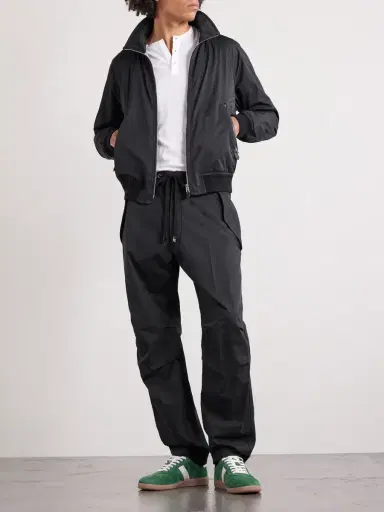 Tom Ford Straight-Leg Cotton-Twill Drawstring Trousers - Men | Thumbnail 2 Tom Ford Straight-Leg Cotton-Twill Drawstring Trousers - Men | Thumbnail 2