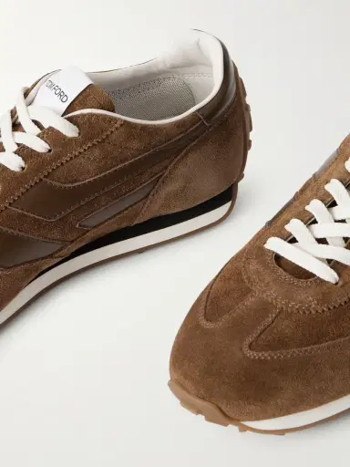 Tom Ford Mick Leather-Trimmed Suede Sneakers - Men | Thumbnail 5 Tom Ford Mick Leather-Trimmed Suede Sneakers - Men | Thumbnail 5