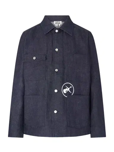 A.P.C. Fragment Printed Denim Jacket - Men | Thumbnail 1 A.P.C. Fragment Printed Denim Jacket - Men | Thumbnail 1