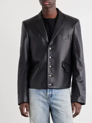 Enfants Riches Déprimés Western Perfect Leather Blazer - Men | Thumbnail 3 Enfants Riches Déprimés Western Perfect Leather Blazer - Men | Thumbnail 3