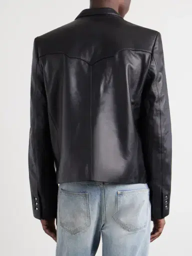 Enfants Riches Déprimés Western Perfect Leather Blazer - Men | Thumbnail 4 Enfants Riches Déprimés Western Perfect Leather Blazer - Men | Thumbnail 4