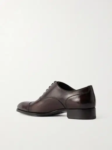 Tom Ford Elkan Burnished-Leather Oxford Shoes - Men | Thumbnail 4 Tom Ford Elkan Burnished-Leather Oxford Shoes - Men | Thumbnail 4