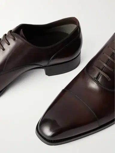 Tom Ford Elkan Burnished-Leather Oxford Shoes - Men | Thumbnail 5 Tom Ford Elkan Burnished-Leather Oxford Shoes - Men | Thumbnail 5