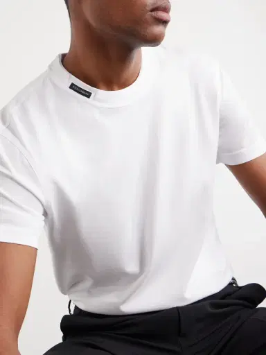 Dolce & Gabbana Logo-Appliquéd Cotton-Jersey T-Shirt - Men | Thumbnail 5 Dolce & Gabbana Logo-Appliquéd Cotton-Jersey T-Shirt - Men | Thumbnail 5