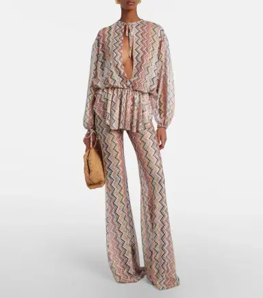 Missoni Zig Zag cutout gathered blouse | Thumbnail 5 Missoni Zig Zag cutout gathered blouse | Thumbnail 5