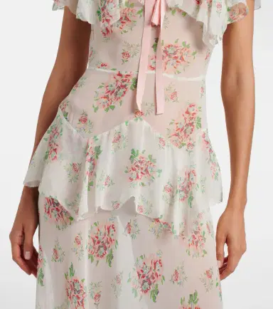 DÔEN Dôen Amelisse floral silk georgette maxi dress | Thumbnail 6 DÔEN Dôen Amelisse floral silk georgette maxi dress | Thumbnail 6