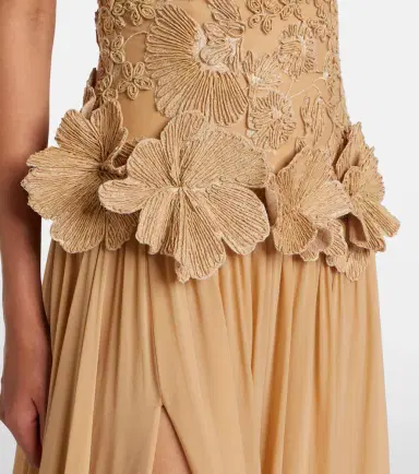 Elie Saab Raffia-trimmed silk-blend tulle gown | Thumbnail 4 Elie Saab Raffia-trimmed silk-blend tulle gown | Thumbnail 4
