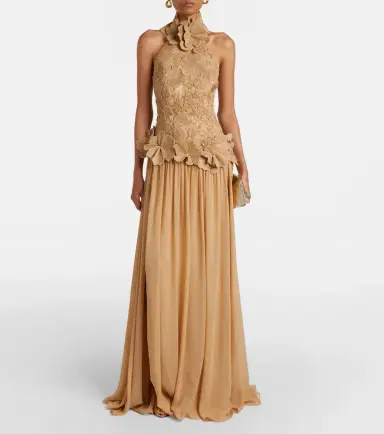 Elie Saab Raffia-trimmed silk-blend tulle gown | Thumbnail 6 Elie Saab Raffia-trimmed silk-blend tulle gown | Thumbnail 6