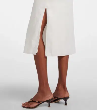 Posse Darya embroidered linen and cotton midi dress | Thumbnail 2 Posse Darya embroidered linen and cotton midi dress | Thumbnail 2