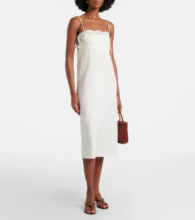 Posse Darya embroidered linen and cotton midi dress | Thumbnail 5 Posse Darya embroidered linen and cotton midi dress | Thumbnail 5