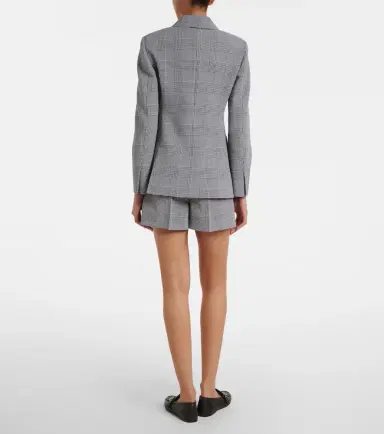 Max Mara Prince of Wales check wool crêpe shorts | Thumbnail 2 Max Mara Prince of Wales check wool crêpe shorts | Thumbnail 2