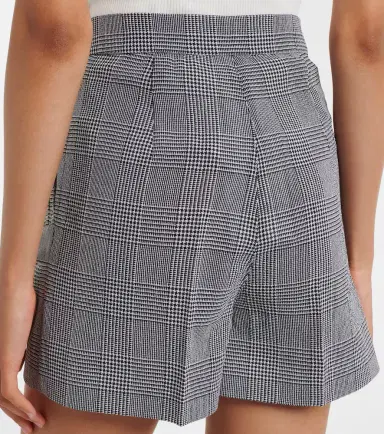 Max Mara Prince of Wales check wool crêpe shorts | Thumbnail 3 Max Mara Prince of Wales check wool crêpe shorts | Thumbnail 3