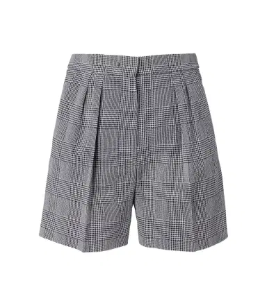 Max Mara Prince of Wales check wool crêpe shorts | Thumbnail 1 Max Mara Prince of Wales check wool crêpe shorts | Thumbnail 1