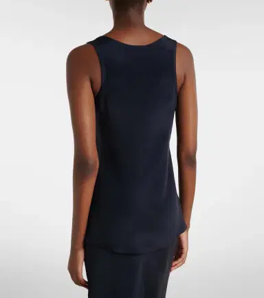 Max Mara Silk crêpe de chine tank top | Thumbnail 4 Max Mara Silk crêpe de chine tank top | Thumbnail 4
