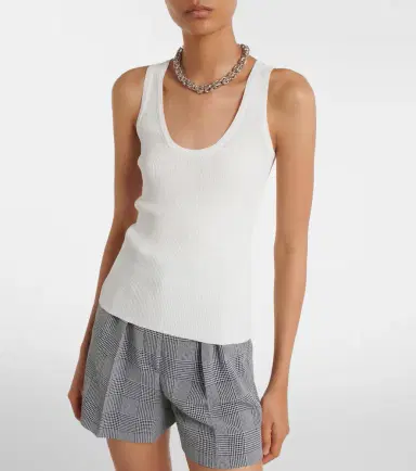 Max Mara Ribbed-knit jersey tank top | Thumbnail 4 Max Mara Ribbed-knit jersey tank top | Thumbnail 4