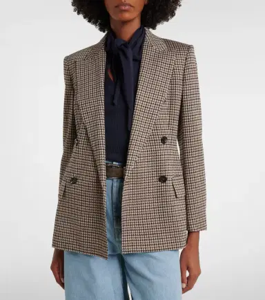 Max Mara Houndstooth double-breasted blazer | Thumbnail 6 Max Mara Houndstooth double-breasted blazer | Thumbnail 6