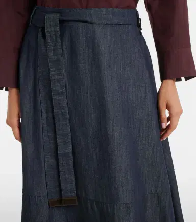 'S Max Mara Belted denim midi skirt | Thumbnail 2 'S Max Mara Belted denim midi skirt | Thumbnail 2
