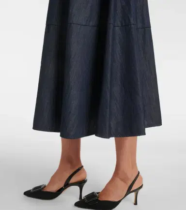 'S Max Mara Belted denim midi skirt | Thumbnail 3 'S Max Mara Belted denim midi skirt | Thumbnail 3