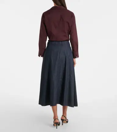 'S Max Mara Belted denim midi skirt | Thumbnail 5 'S Max Mara Belted denim midi skirt | Thumbnail 5