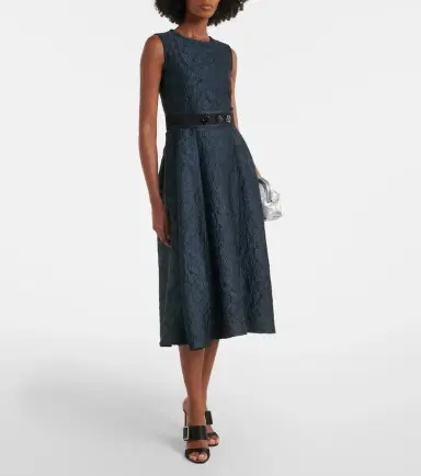 'S Max Mara Belted jacquard midi dress | Thumbnail 4 'S Max Mara Belted jacquard midi dress | Thumbnail 4