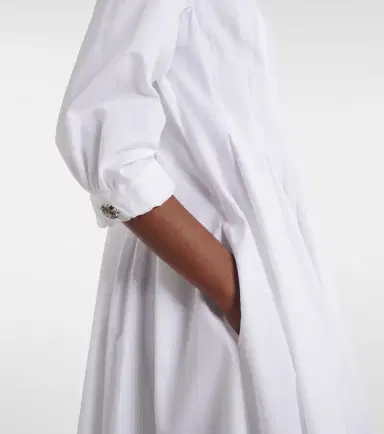 'S Max Mara Pleated cotton poplin shirt dress | Thumbnail 2 'S Max Mara Pleated cotton poplin shirt dress | Thumbnail 2