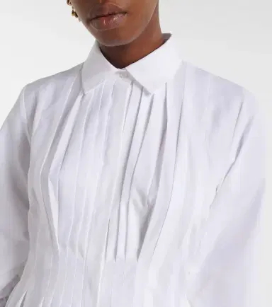 'S Max Mara Pleated cotton poplin shirt dress | Thumbnail 6 'S Max Mara Pleated cotton poplin shirt dress | Thumbnail 6
