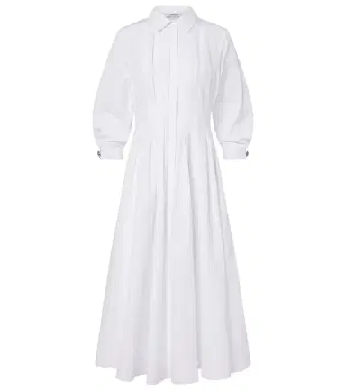 'S Max Mara Pleated cotton poplin shirt dress | Thumbnail 1 'S Max Mara Pleated cotton poplin shirt dress | Thumbnail 1