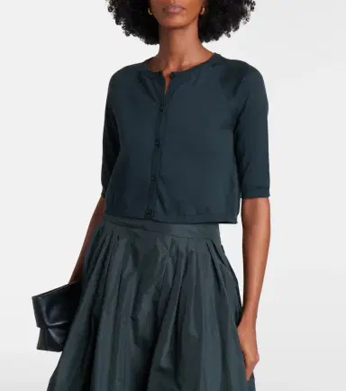 'S Max Mara Cropped cotton, silk and cashmere cardigan | Thumbnail 3 'S Max Mara Cropped cotton, silk and cashmere cardigan | Thumbnail 3