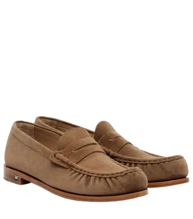 Max Mara Suede penny lofaers | Thumbnail 1 Max Mara Suede penny lofaers | Thumbnail 1