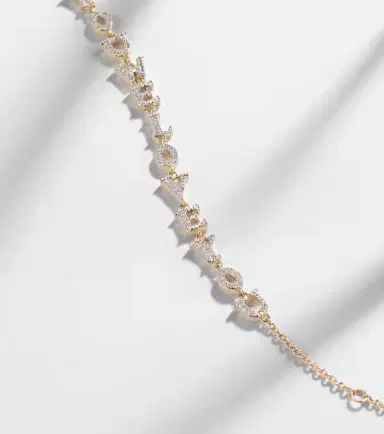 Yvonne Léon Yvonne Léon We Love You 9kt gold chain bracelet with diamonds | Thumbnail 4 Yvonne Léon Yvonne Léon We Love You 9kt gold chain bracelet with diamonds | Thumbnail 4