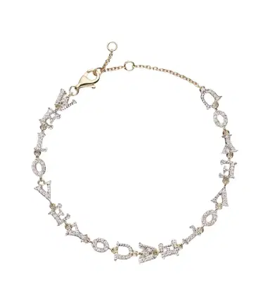 Yvonne Léon Yvonne Léon We Love You 9kt gold chain bracelet with diamonds | Thumbnail 1 Yvonne Léon Yvonne Léon We Love You 9kt gold chain bracelet with diamonds | Thumbnail 1