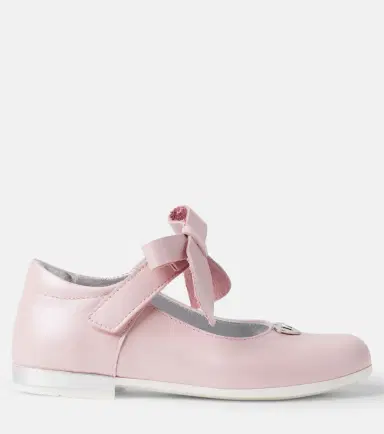 MONNALISA Baby bow-detail leather ballet flats | Thumbnail 3 MONNALISA Baby bow-detail leather ballet flats | Thumbnail 3