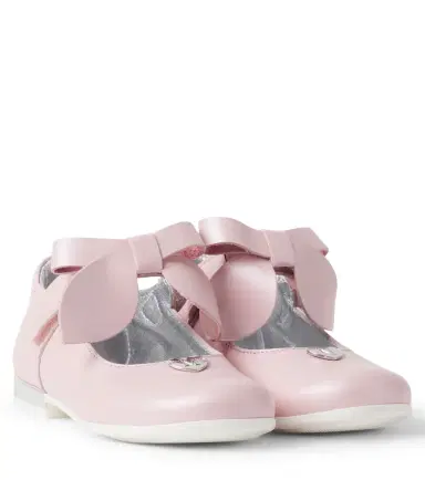 MONNALISA Baby bow-detail leather ballet flats | Thumbnail 1 MONNALISA Baby bow-detail leather ballet flats | Thumbnail 1